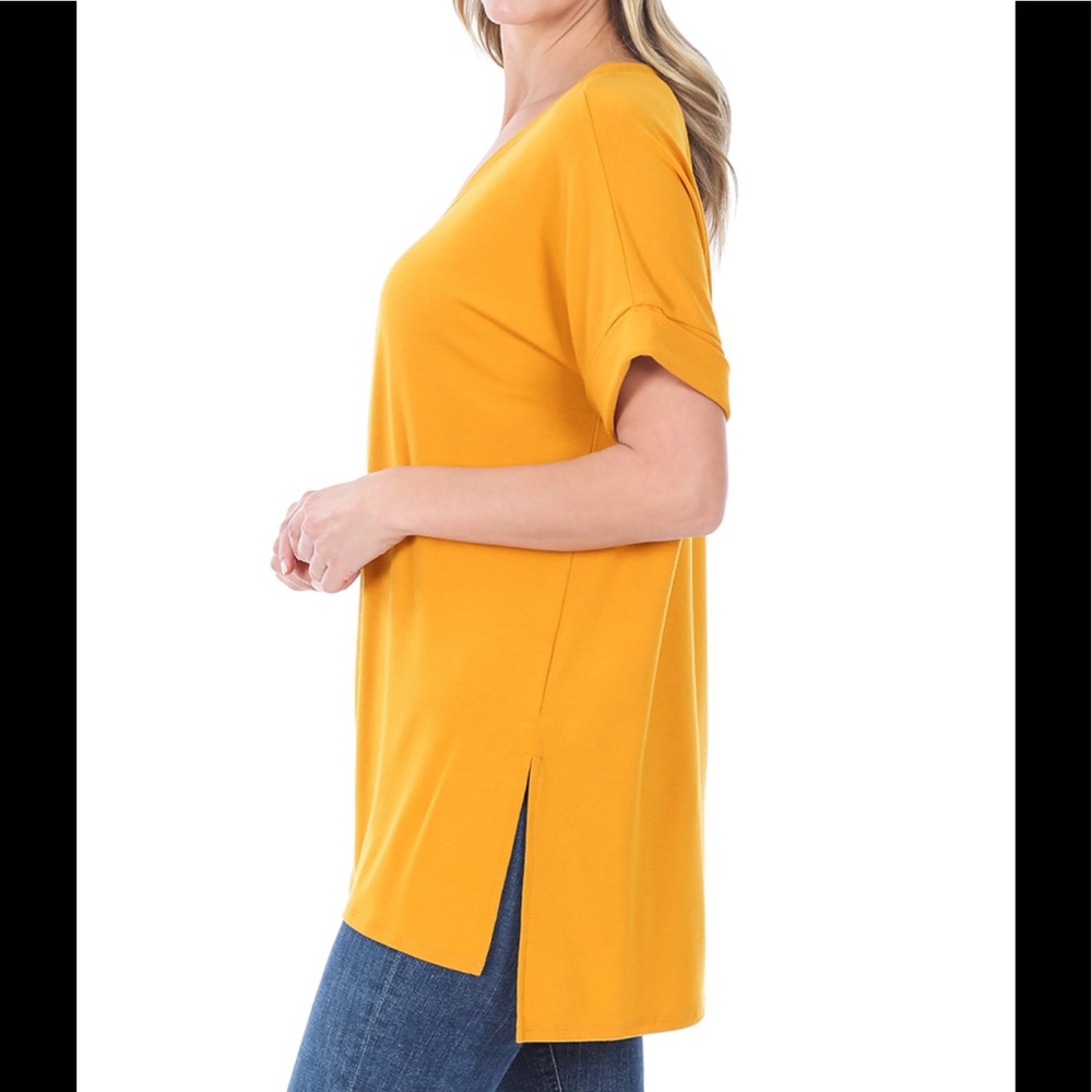 Black Tunic Length Top - Picture 2 of 3